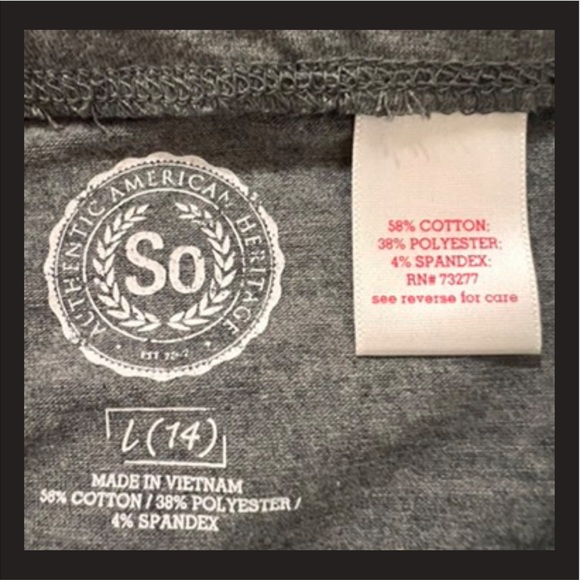 BRAND NEW! So Girls size L (14) grey leggings with silver sequin trim. - Picture 4 of 6